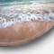 Designart - Waves Crashing Serene Seashore' Seascape Metal Circle Wall Art